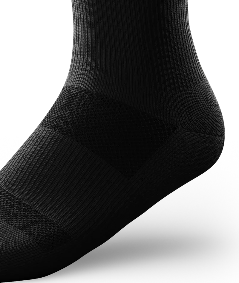 Flagship Black Athletic Knee High Compression Socks