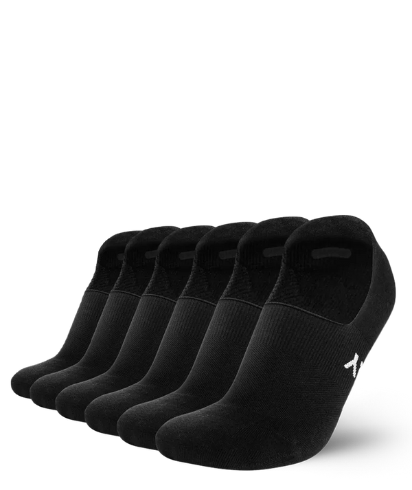 Flagship Black No Show Socks 6-Pack