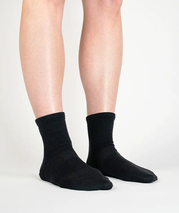 Flagship Black Athletic Quarter Socks V1 3-Pack