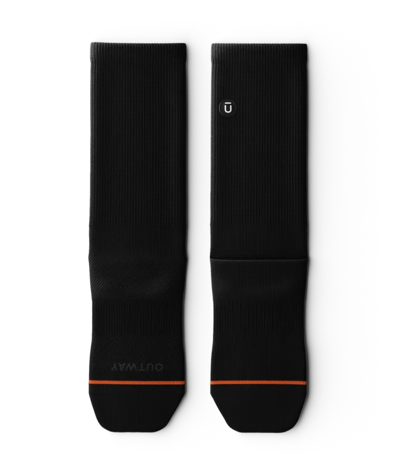 Flagship Black Athletic Crew Socks
