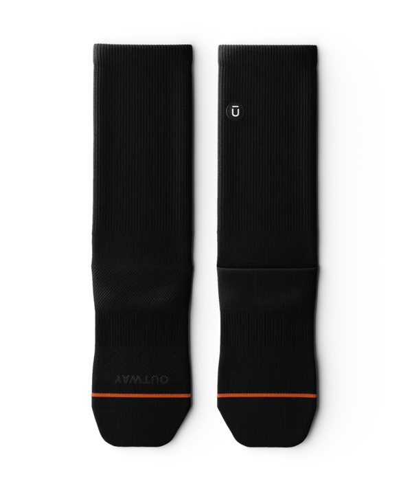 Flagship Black Athletic Crew Socks