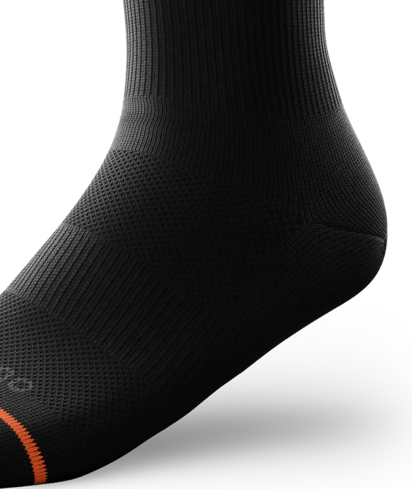 Flagship Black Athletic Crew Socks