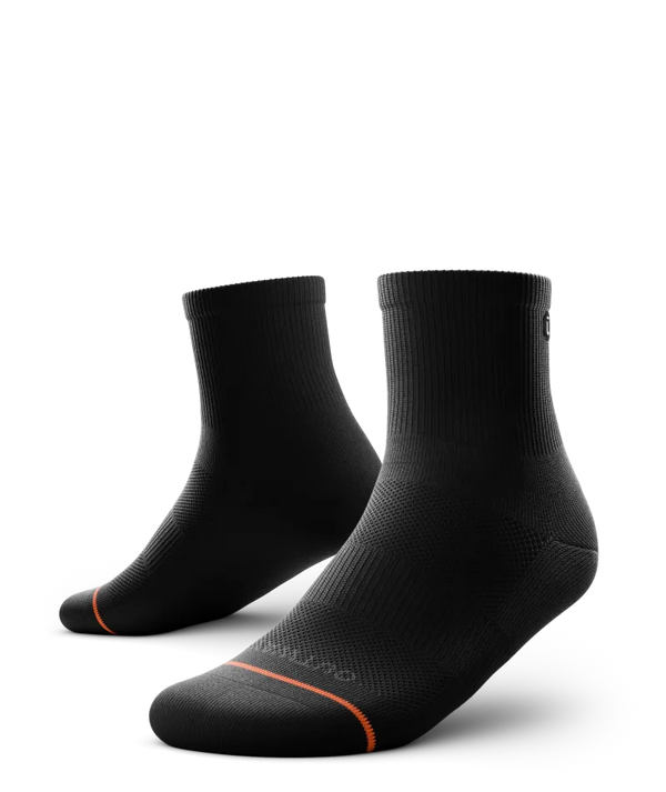 Flagship Black Athletic Quarter Socks