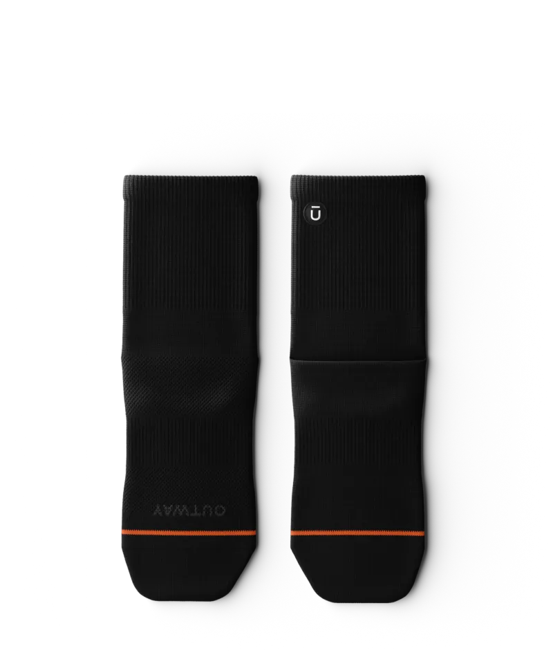 Flagship Black Athletic Quarter Socks