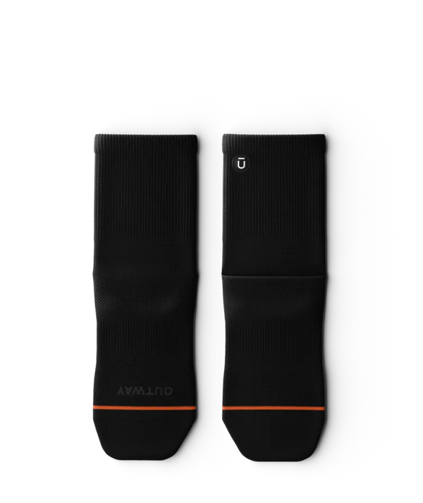 Flagship Black Athletic Quarter Socks