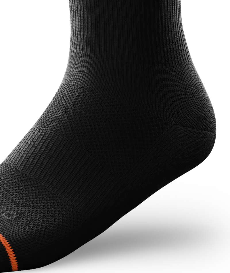 Flagship Black Athletic Quarter Socks 3-Pack