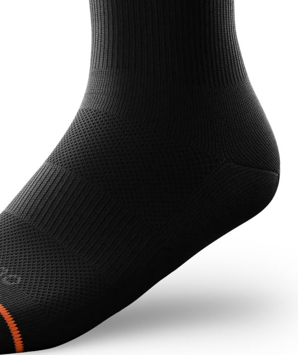 Flagship Black Athletic Quarter Socks 3-Pack