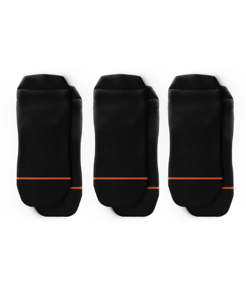 Flagship Black Athletic Ankle Socks 3-Pack