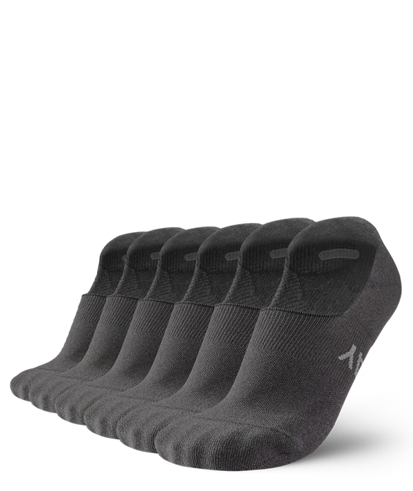 Flagship Grey No Show Socks 6-Pack