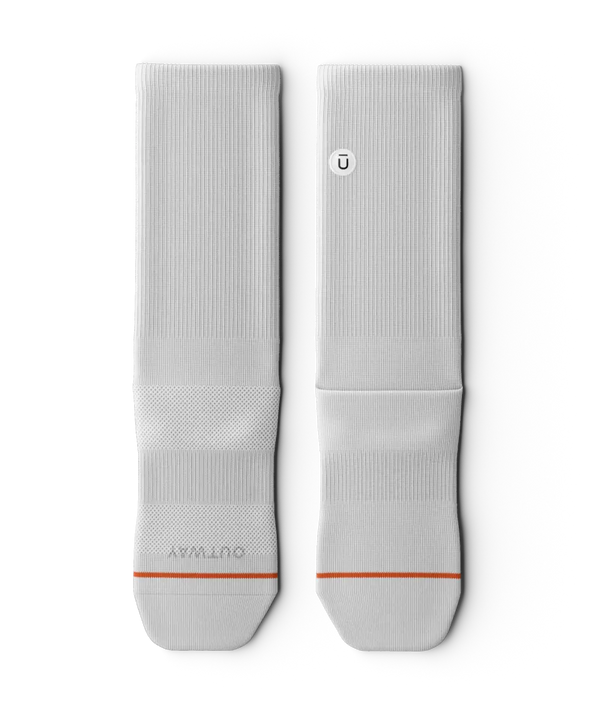 Flagship White Athletic Crew Socks