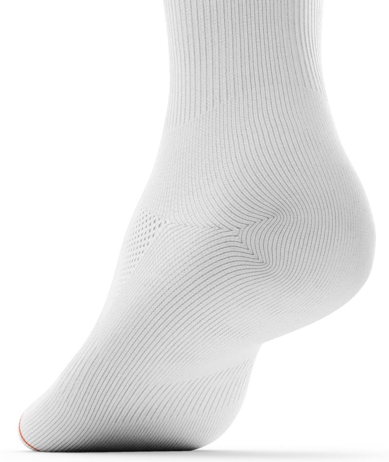 Flagship White Athletic Crew Socks