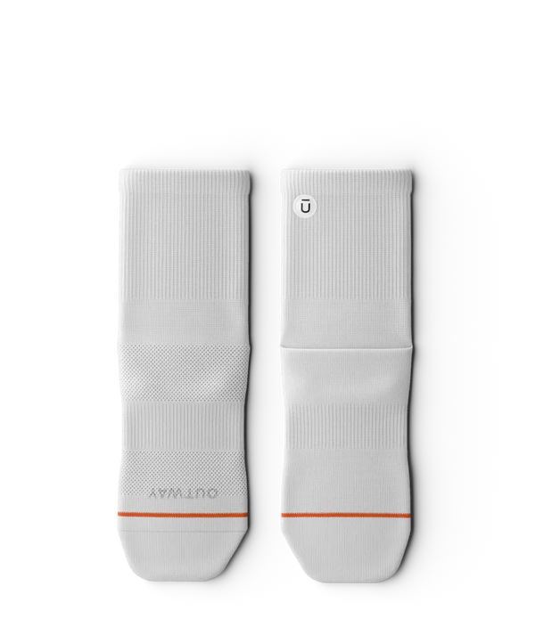 Flagship White Athletic Quarter Socks
