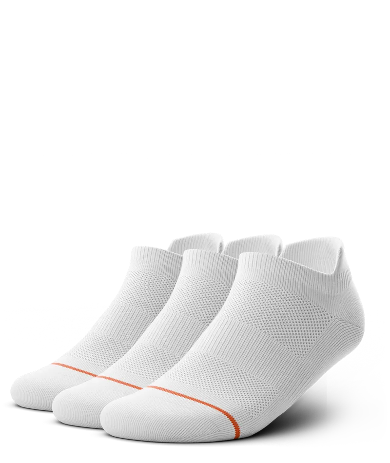 Flagship White Athletic Ankle Socks 3-Pack