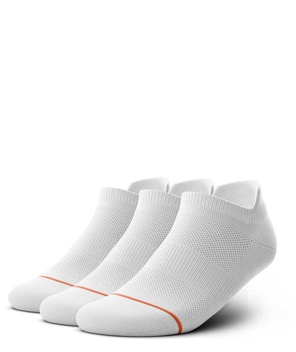 Flagship White Athletic Ankle Socks 3-Pack