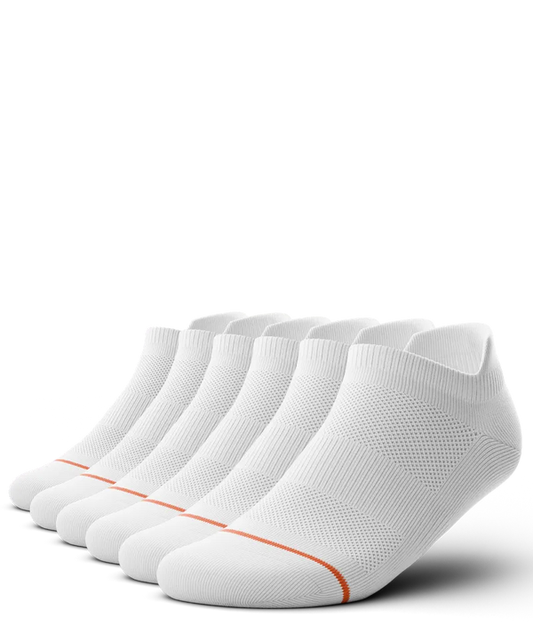 Flagship White Athletic Ankle Socks 6-Pack