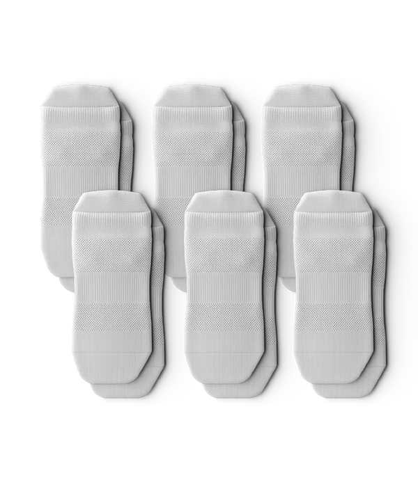 Flagship White Athletic Ankle Socks V1 6-Pack