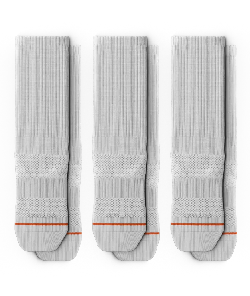 Flagship White Athletic Crew Socks 3-Pack