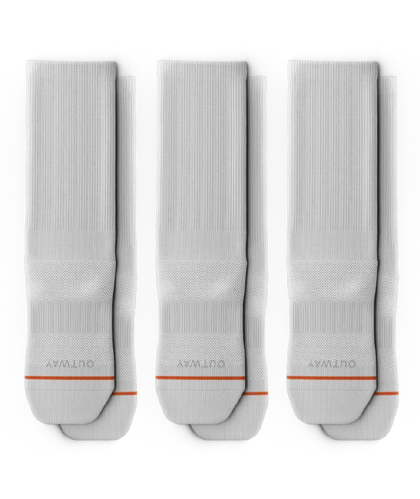 Flagship White Athletic Crew Socks 3-Pack