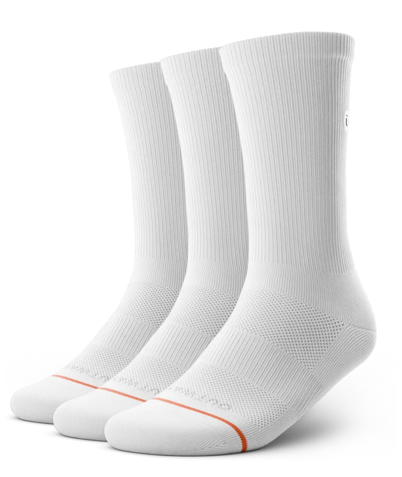 Flagship White Athletic Crew Socks 3-Pack