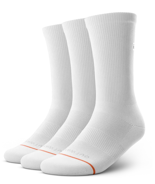 Flagship White Athletic Crew Socks 3-Pack