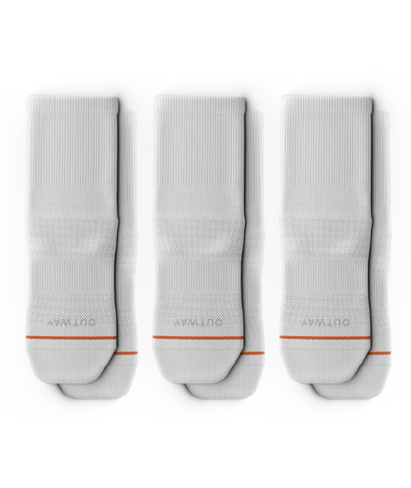 Flagship White Athletic Quarter Socks 3-Pack