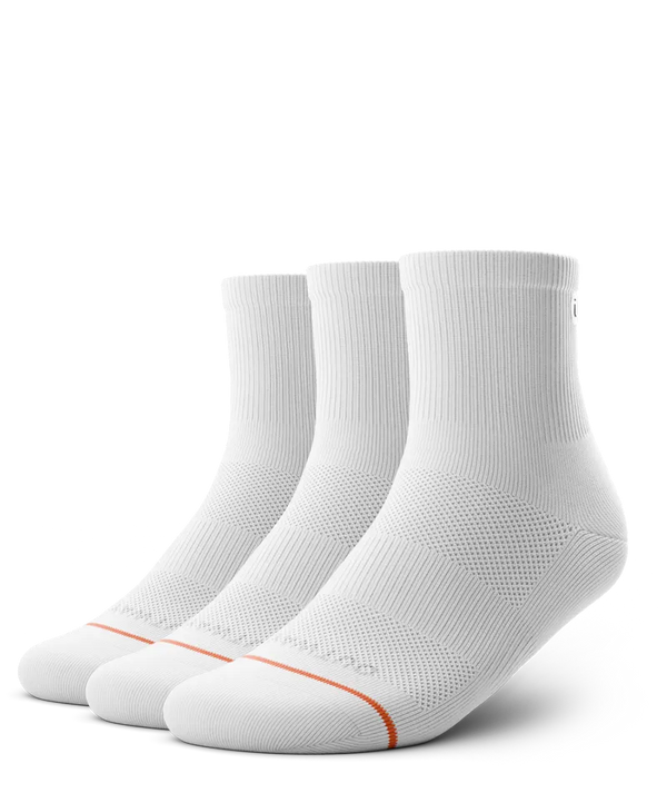 Flagship White Athletic Quarter Socks 3-Pack