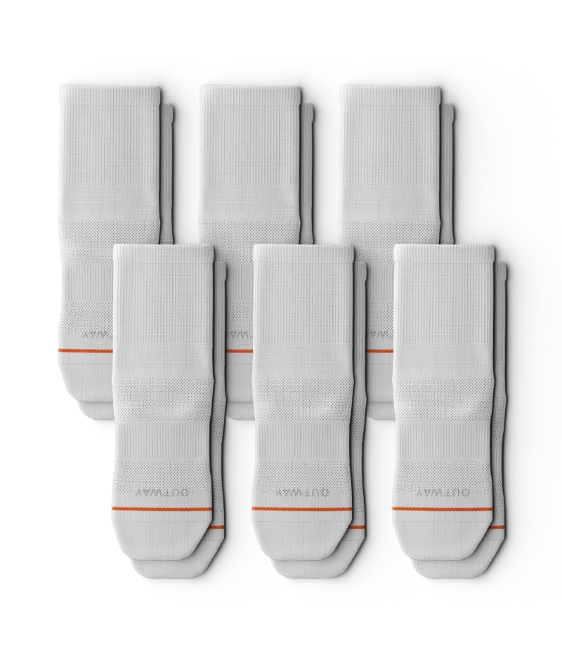 Flagship White Athletic Quarter Socks 6-Pack