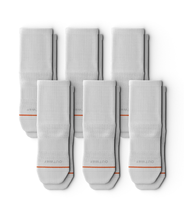 Flagship White Athletic Quarter Socks 6-Pack
