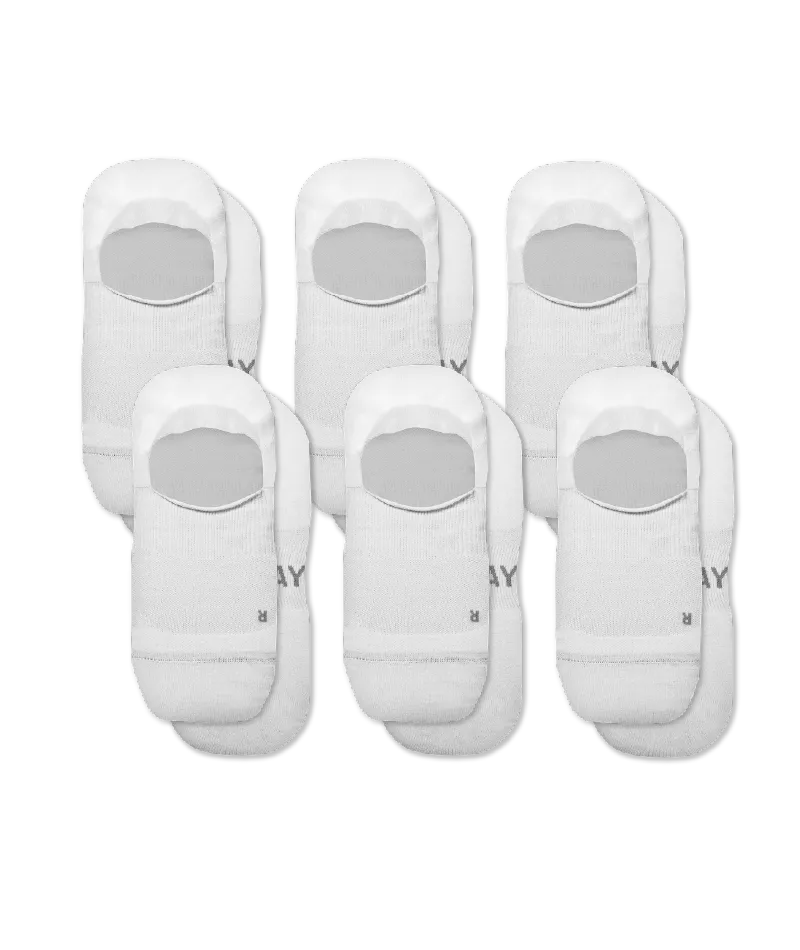 Flagship White No Show Socks 6-Pack
