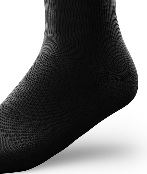 Flagship Black Athletic Crew Socks V1 3-Pack