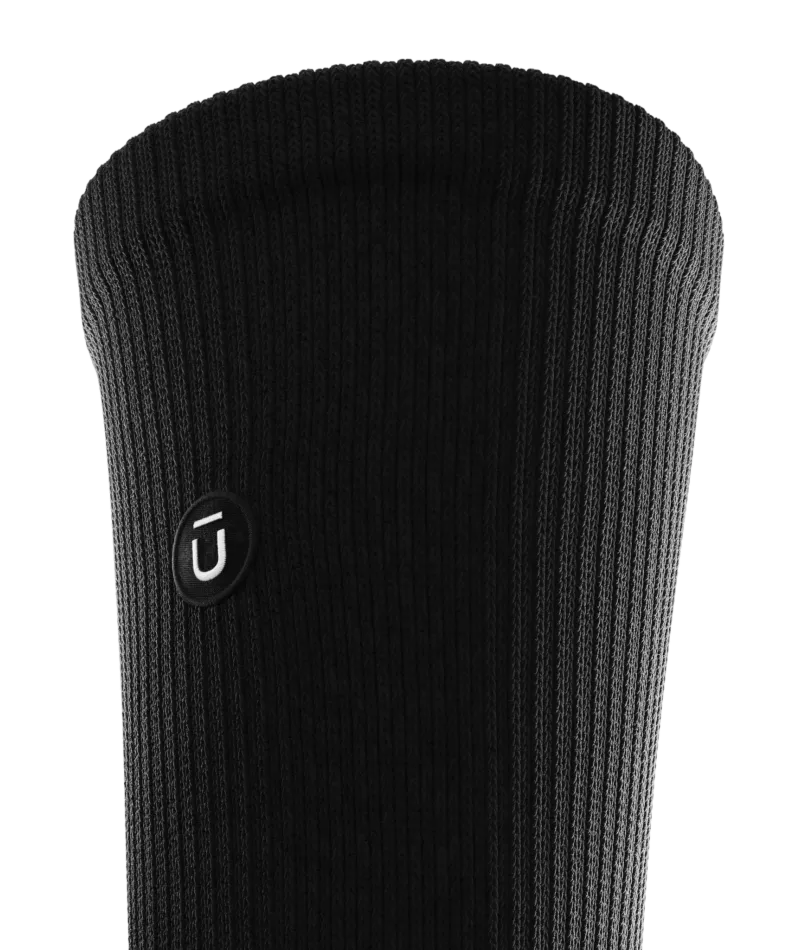 Flagship Black Athletic Crew Socks V1 6-Pack