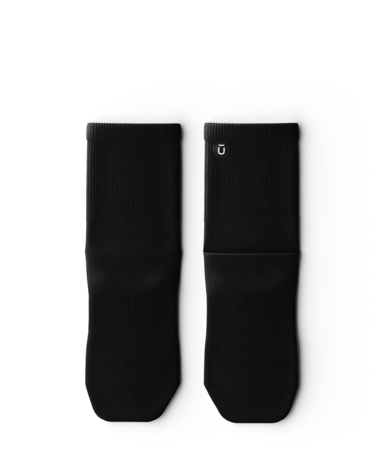 Flagship Black Athletic Quarter Socks V1