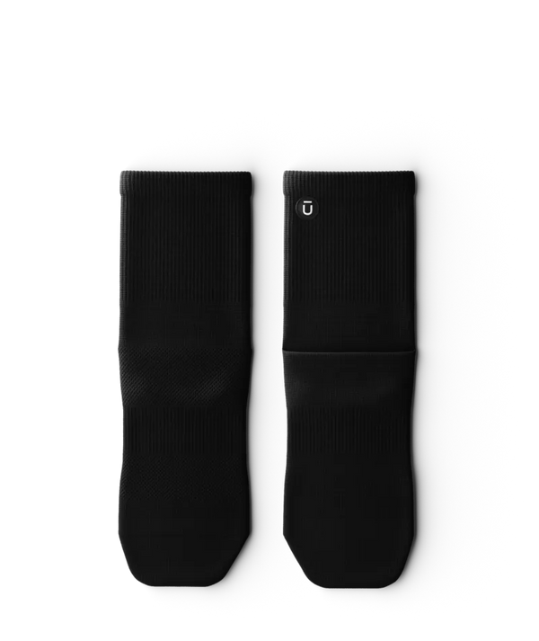 Flagship Black Athletic Quarter Socks V1