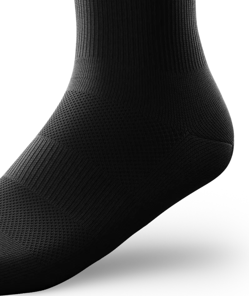 Flagship Black Athletic Quarter Socks V1 3-Pack