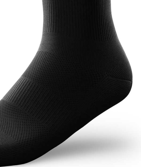 Flagship Black Athletic Quarter Socks V1 6-Pack