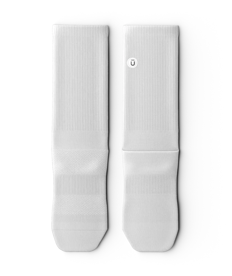 Flagship White Athletic Crew Socks V1