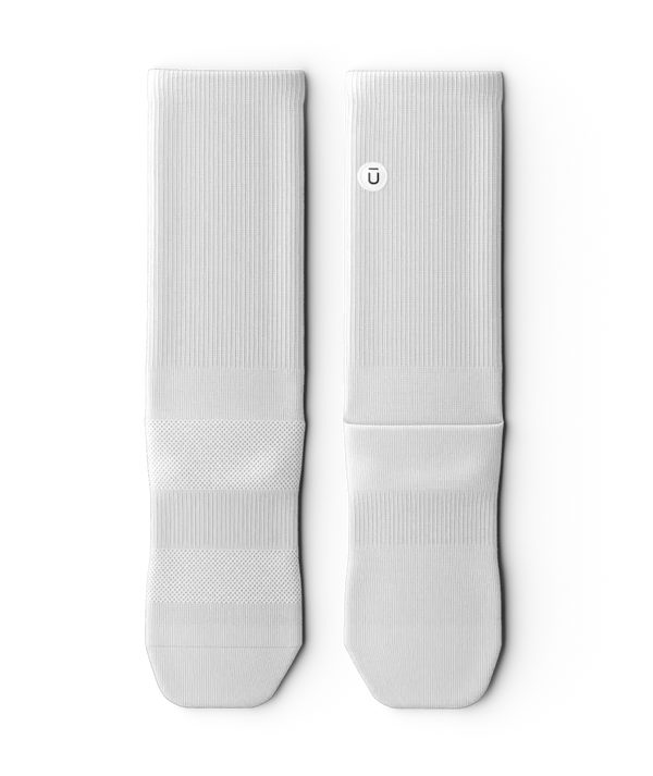 Flagship White Athletic Crew Socks V1