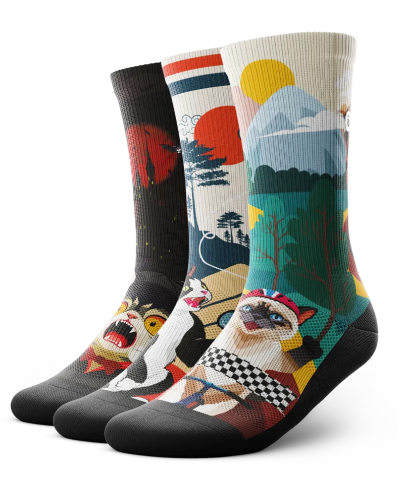 Floppy Fluffy Athletic Crew Socks 3-Pack