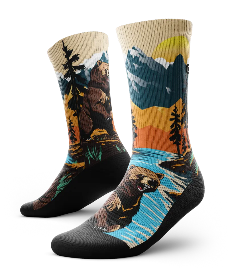 Grizzly Bear Athletic Crew Socks