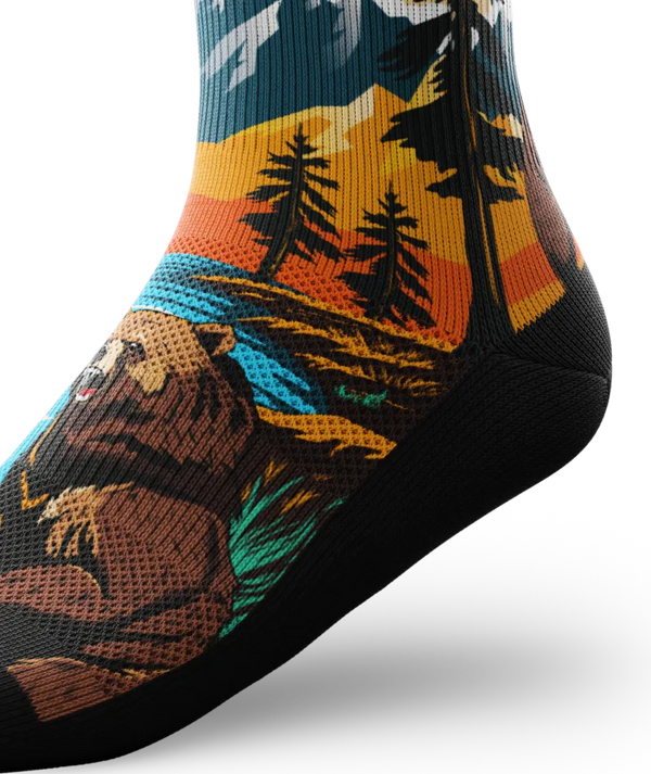 Grizzly Bear Athletic Quarter Socks