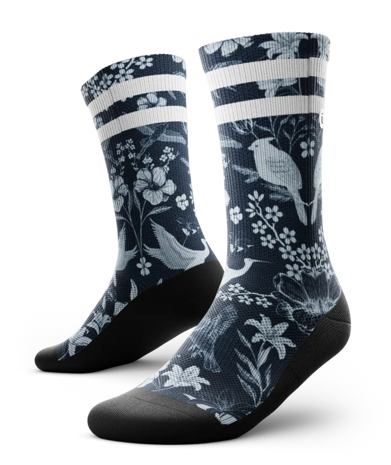 Indigo Flight Athletic Crew Socks