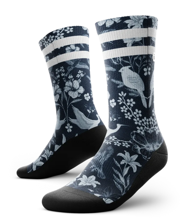 Indigo Flight Athletic Crew Socks