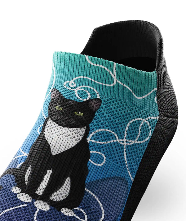 Kitten Around Athletic Ankle Socks