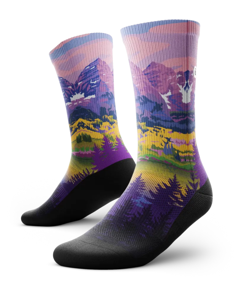 Lavender Heights Athletic Crew Socks