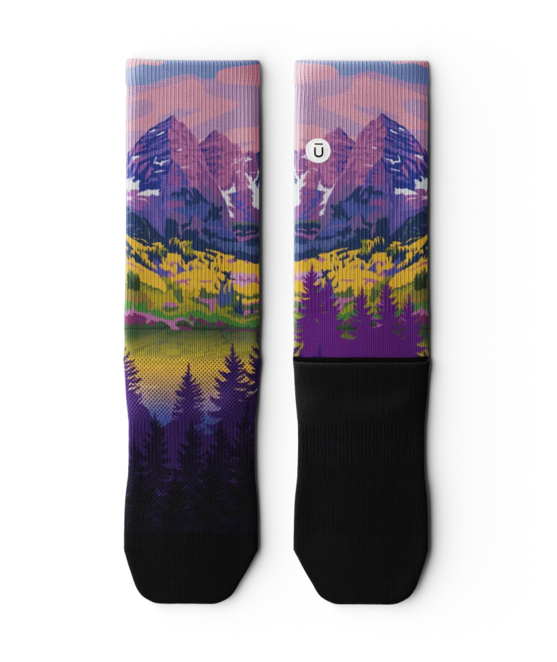 Sakura Sunrise Athletic Crew Socks 3-Pack