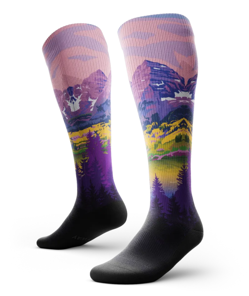 Lavender Heights Knee High Compression Socks