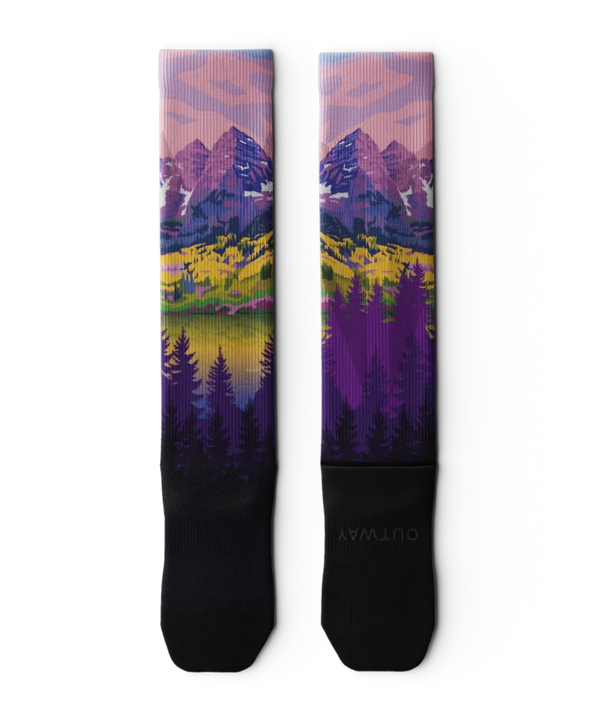 Lavender Heights Knee High Compression Socks