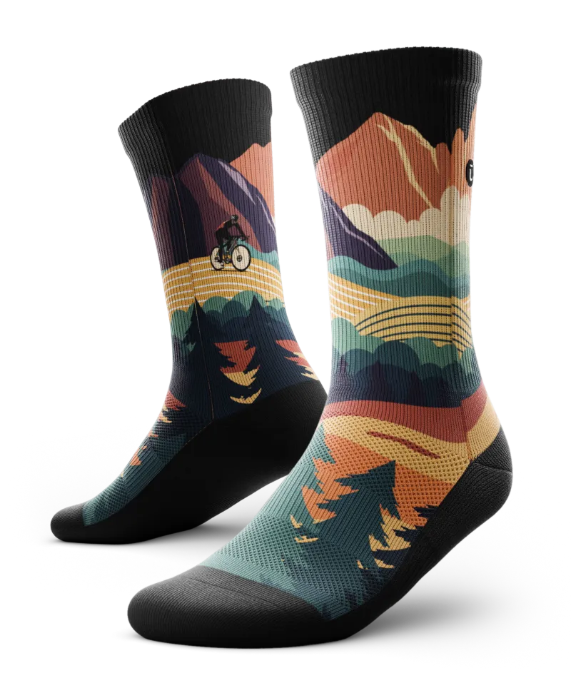 Meandering Athletic Crew Socks