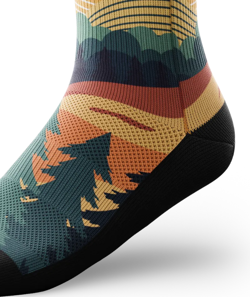 Meandering Athletic Crew Socks