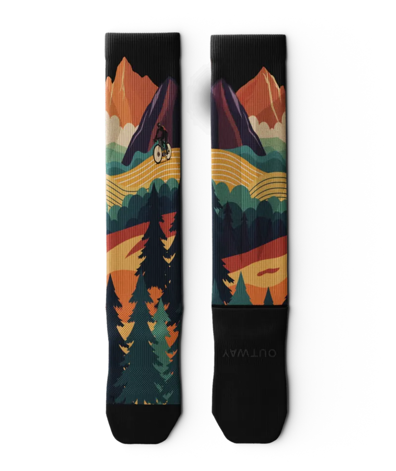 Meandering Athletic Knee High Compression Socks